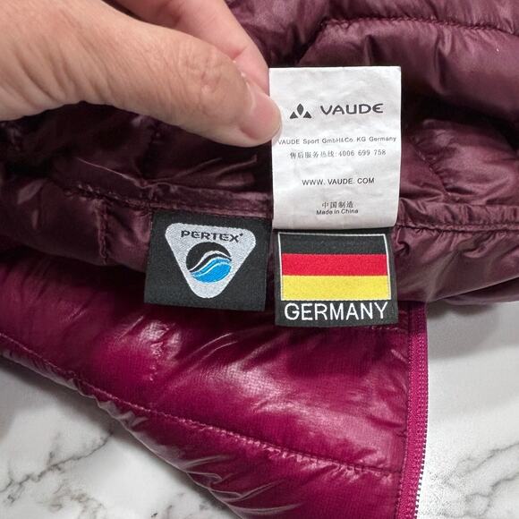 Vaude Women’s Duck Down Puffer Jacket – Size XL – Fuchsia/Magenta - Picture 9 of 11